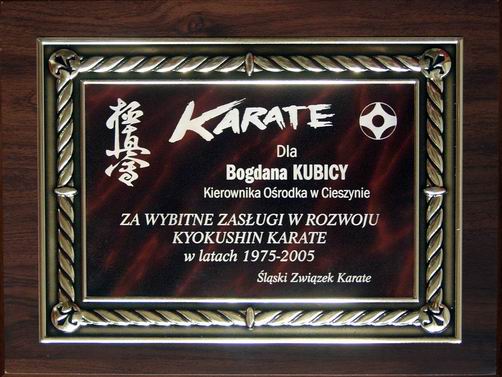 WYRÓŻNIENIE DLA SENSEI BOGDANA KUBICY